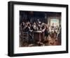 The Signing of the Mayflower Compact, c.1900-Edward Percy Moran-Framed Giclee Print