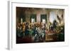 The signing of the U.S. Constitution at the Independence Hall in Philadelphia on September 17, 1787-Vernon Lewis Gallery-Framed Art Print