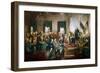 The signing of the U.S. Constitution at the Independence Hall in Philadelphia on September 17, 1787-Vernon Lewis Gallery-Framed Premium Giclee Print