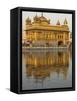 The Sikh Golden Temple Reflected in Pool, Amritsar, Punjab State, India-Eitan Simanor-Framed Stretched Canvas