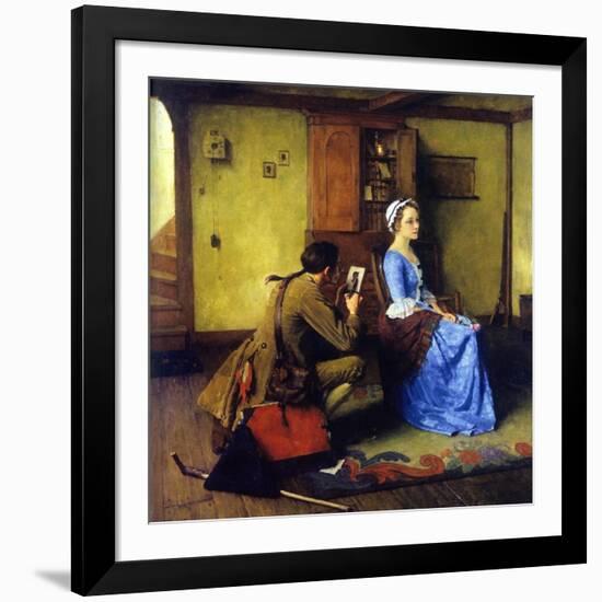 The Silhouette-Norman Rockwell-Framed Giclee Print