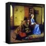 The Silhouette-Norman Rockwell-Framed Stretched Canvas