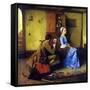 The Silhouette-Norman Rockwell-Framed Stretched Canvas