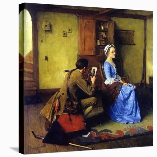 The Silhouette-Norman Rockwell-Stretched Canvas