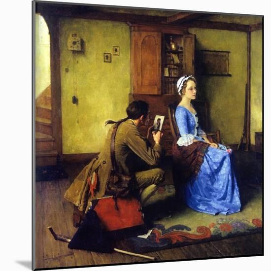 The Silhouette-Norman Rockwell-Mounted Giclee Print