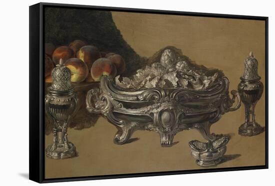 The Silver Bowl-Alexandre-Francois Desportes-Framed Stretched Canvas