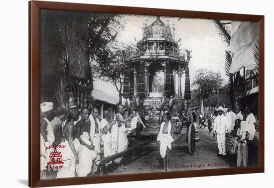 The Silver Chariot of the Chettiars, Saigon, Vietnam, 1912-null-Framed Giclee Print