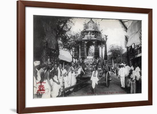 The Silver Chariot of the Chettiars, Saigon, Vietnam, 1912-null-Framed Giclee Print