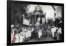 The Silver Chariot of the Chettiars, Saigon, Vietnam, 1912-null-Framed Premium Giclee Print