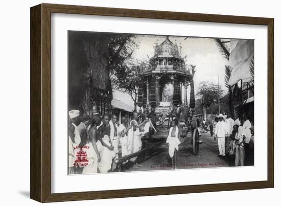 The Silver Chariot of the Chettiars, Saigon, Vietnam, 1912-null-Framed Premium Giclee Print