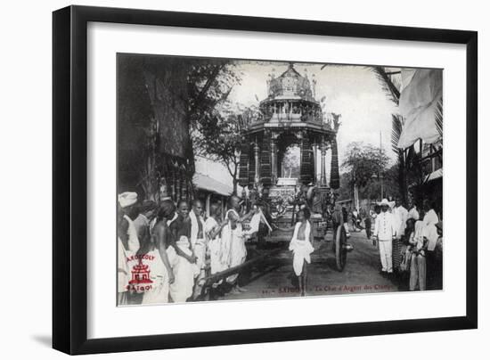 The Silver Chariot of the Chettiars, Saigon, Vietnam, 1912-null-Framed Premium Giclee Print