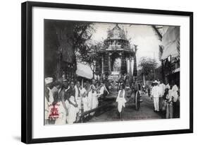 The Silver Chariot of the Chettiars, Saigon, Vietnam, 1912-null-Framed Giclee Print