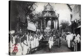 The Silver Chariot of the Chettiars, Saigon, Vietnam, 1912-null-Stretched Canvas