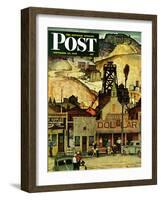 "The Silver Dollar," Saturday Evening Post Cover, November 10, 1945-Mead Schaeffer-Framed Giclee Print