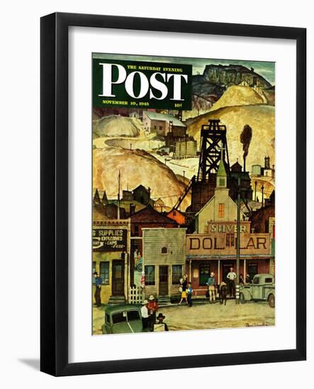 "The Silver Dollar," Saturday Evening Post Cover, November 10, 1945-Mead Schaeffer-Framed Giclee Print