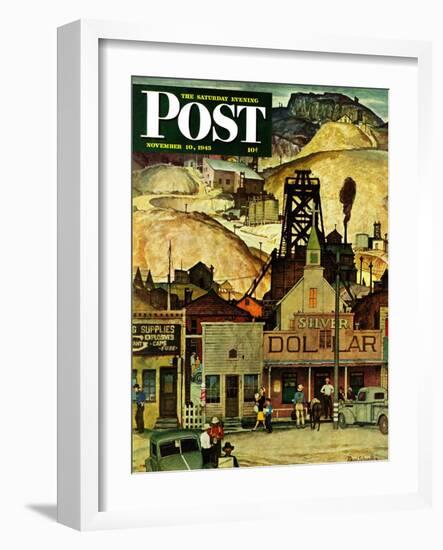 "The Silver Dollar," Saturday Evening Post Cover, November 10, 1945-Mead Schaeffer-Framed Giclee Print