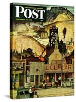 "The Silver Dollar," Saturday Evening Post Cover, November 10, 1945-Mead Schaeffer-Stretched Canvas