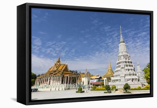 The Silver Pagoda (Wat Preah Keo) in the Capital City of Phnom Penh, Cambodia, Indochina-Michael Nolan-Framed Stretched Canvas