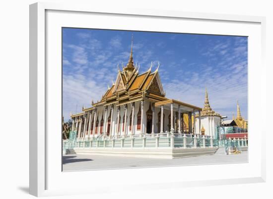 The Silver Pagoda (Wat Preah Keo) in the Capital City of Phnom Penh, Cambodia, Indochina-Michael Nolan-Framed Photographic Print