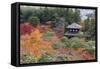 The Silver Pavilion and Gardens in Autumn-Stuart Black-Framed Stretched Canvas