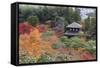 The Silver Pavilion and Gardens in Autumn-Stuart Black-Framed Stretched Canvas