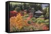 The Silver Pavilion and Gardens in Autumn-Stuart Black-Framed Stretched Canvas