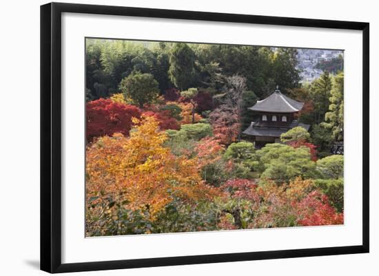 The Silver Pavilion and Gardens in Autumn-Stuart Black-Framed Photographic Print