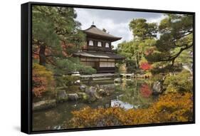 The Silver Pavilion, Buddhist Temple of Ginkaku-Ji, Northern Higashiyama, Kyoto, Japan-Stuart Black-Framed Stretched Canvas