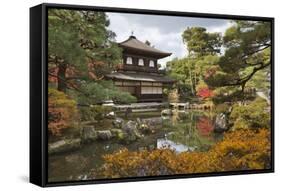 The Silver Pavilion, Buddhist Temple of Ginkaku-Ji, Northern Higashiyama, Kyoto, Japan-Stuart Black-Framed Stretched Canvas