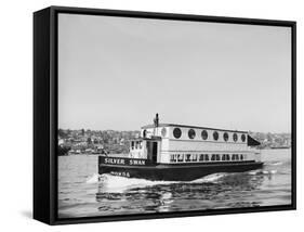 The Silver Swan on Lake Union-Ray Krantz-Framed Stretched Canvas