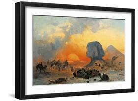 The Simoun Wind in the Desert, 1844-Ippolito Caffi-Framed Giclee Print