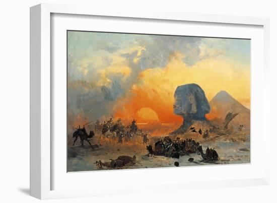 The Simoun Wind in the Desert, 1844-Ippolito Caffi-Framed Giclee Print