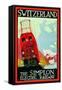 The Simplon Electric Railway-Daniele Buzzi-Framed Stretched Canvas