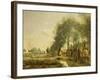 The Sin-Le-Noble Road Near Douai, 1873-Jean-Baptiste-Camille Corot-Framed Giclee Print