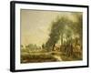 The Sin-Le-Noble Road Near Douai, 1873-Jean-Baptiste-Camille Corot-Framed Giclee Print