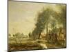 The Sin-Le-Noble Road Near Douai, 1873-Jean-Baptiste-Camille Corot-Mounted Giclee Print