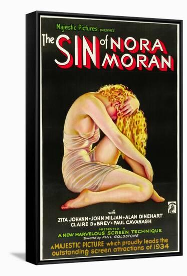 THE SIN OF NORA MORAN, poster art, 1933-null-Framed Stretched Canvas