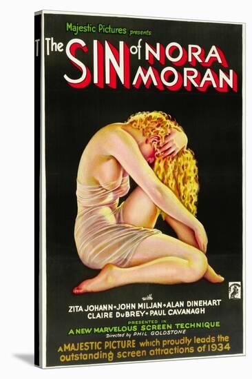 THE SIN OF NORA MORAN, poster art, 1933-null-Stretched Canvas