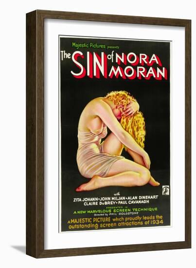 THE SIN OF NORA MORAN, poster art, 1933-null-Framed Art Print