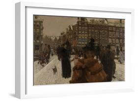 The Singel Bridge at the Paleisstraat in Amsterdam, 1896-8-Georg-Hendrik Breitner-Framed Giclee Print
