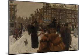 The Singel Bridge at the Paleisstraat in Amsterdam, 1896-8-Georg-Hendrik Breitner-Mounted Giclee Print