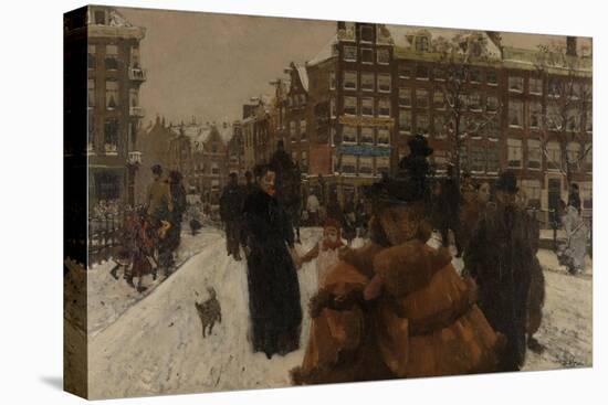 The Singel Bridge at the Paleisstraat in Amsterdam, 1896-8-Georg-Hendrik Breitner-Stretched Canvas