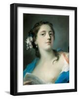 The Singer Faustina Bordoni (1697-178) with a Musical Score, C. 1725-Rosalba Giovanna Carriera-Framed Giclee Print