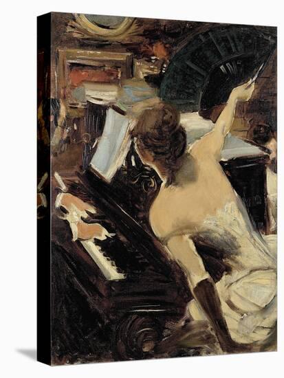 The Singer (La Cantanta Mondana)-Giovanni Boldini-Stretched Canvas