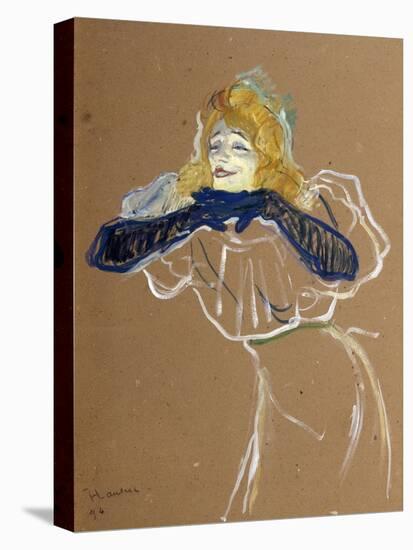 The Singer Yvette Guilbert, 1894-Henri de Toulouse-Lautrec-Stretched Canvas