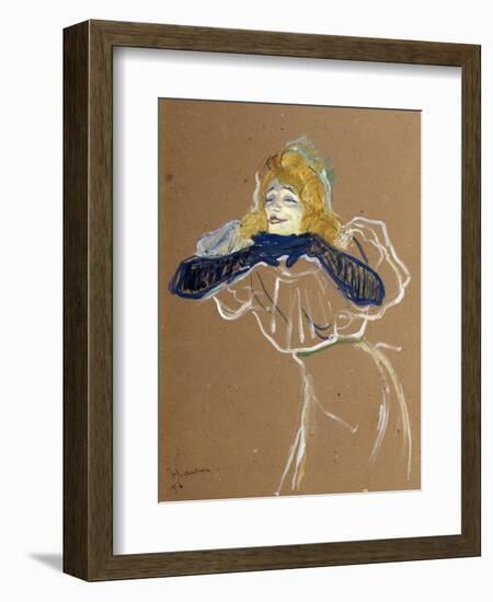 The Singer Yvette Guilbert, 1894-Henri de Toulouse-Lautrec-Framed Giclee Print