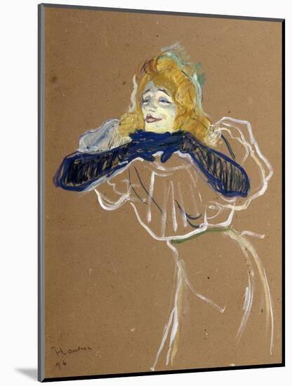 The Singer Yvette Guilbert, 1894-Henri de Toulouse-Lautrec-Mounted Giclee Print