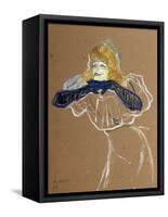 The Singer Yvette Guilbert, 1894-Henri de Toulouse-Lautrec-Framed Stretched Canvas