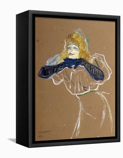 The Singer Yvette Guilbert, 1894-Henri de Toulouse-Lautrec-Framed Stretched Canvas