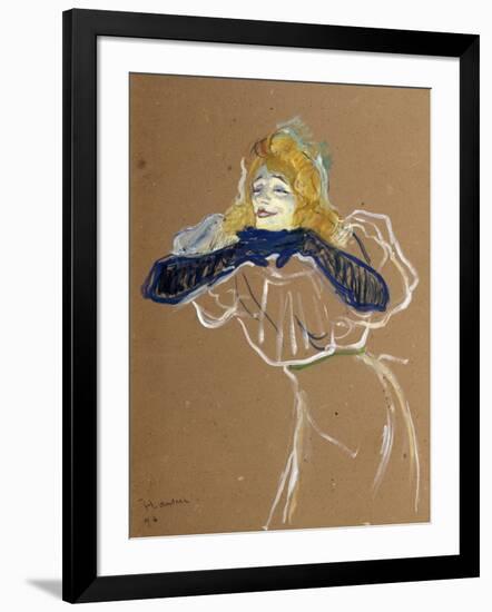 The Singer Yvette Guilbert, 1894-Henri de Toulouse-Lautrec-Framed Giclee Print